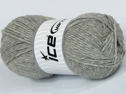 Lot of 4 x 100gr Skeins Ice Yarns SALE PLAIN (50% Wool) Hand Knitting Yarn Grey