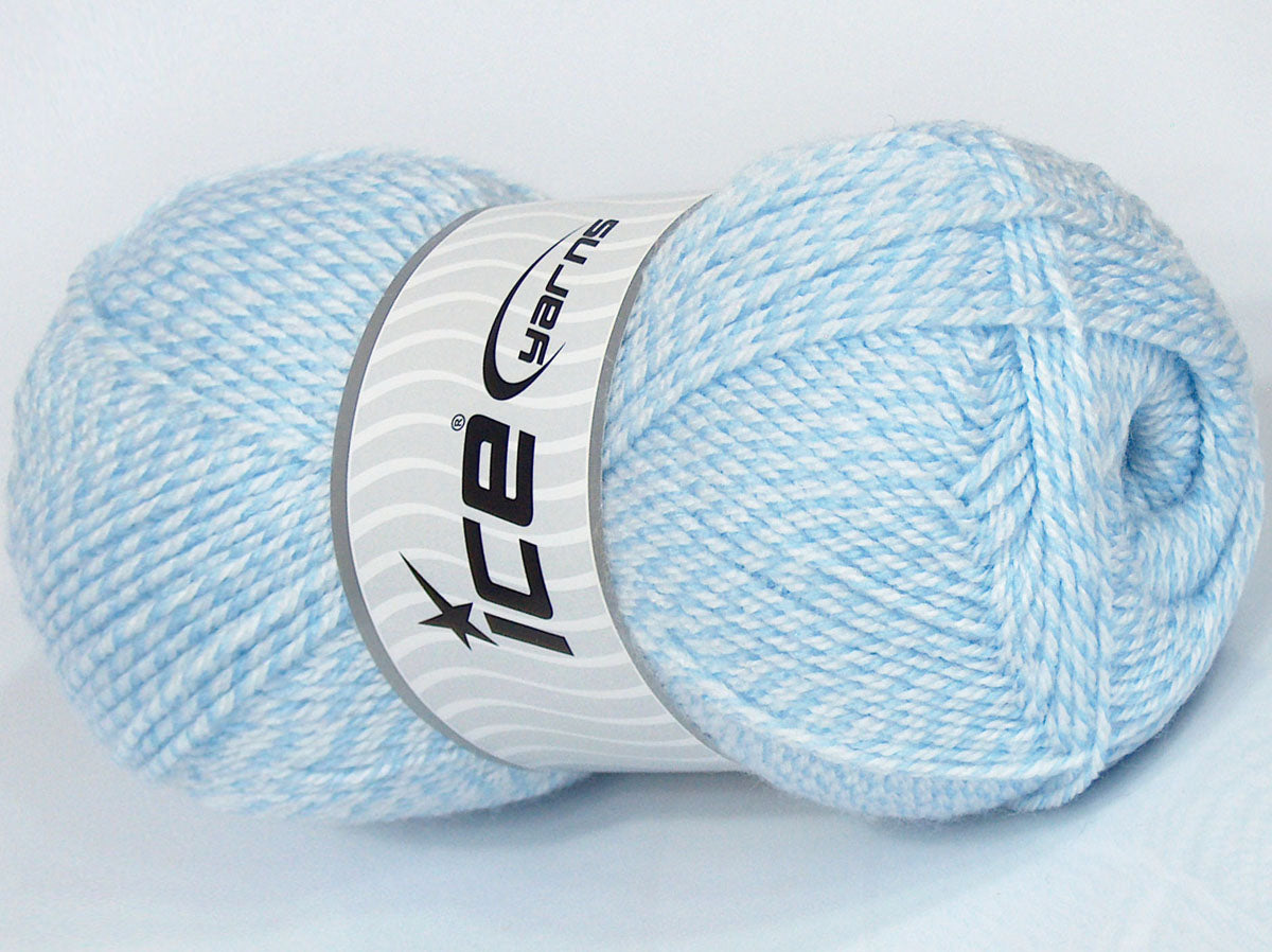 Lot of 4 x 100gr Skeins Ice Yarns SALE PLAIN Yarn Light Blue Shades