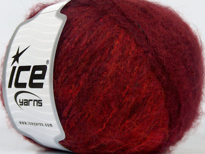 Lot of 8 Skeins Ice Yarns SALE WINTER (20% Mohair) Yarn Red Burgundy