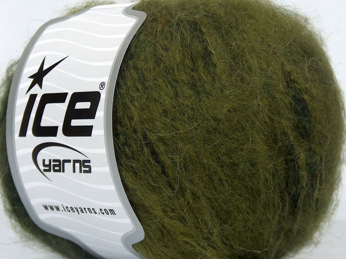 Lot of 8 Skeins Ice Yarns SALE WINTER (20% Mohair) Yarn Khaki Shades