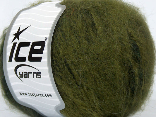 Lot of 8 Skeins Ice Yarns SALE WINTER (20% Mohair) Yarn Khaki Shades