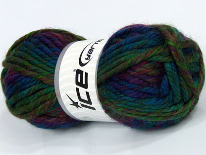 Lot of 4 x 105gr Skeins Ice Yarns SALE PLAIN Yarn Purple Turquoise Green