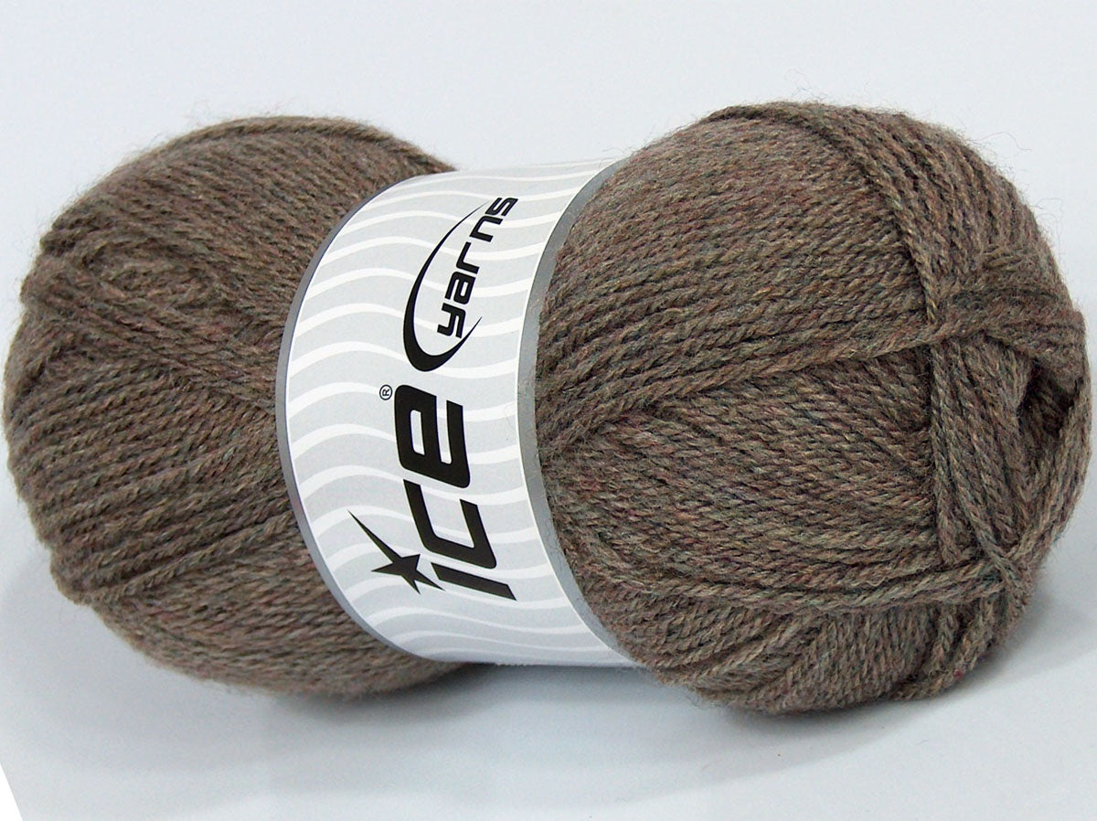 Lot of 4 x 90gr Skeins Ice Yarns SALE LUXURY-PREMIUM (70% Wool) Yarn Camel Green