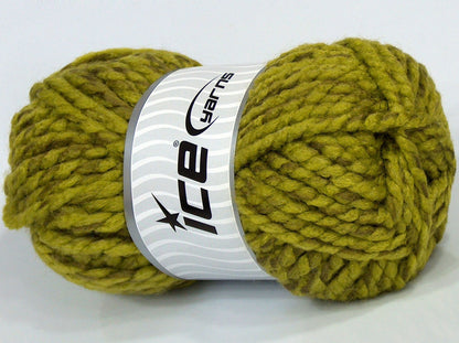 Lot of 4 x 100gr Skeins Ice Yarns SALE SELF-STRIPING (10% Wool) Yarn Green Shades