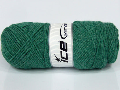 Lot of 4 x 100gr Skeins Ice Yarns SALE PLAIN Hand Knitting Yarn Green