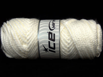 Lot of 3 x 130gr Skeins Ice Yarns SALE PLAIN Hand Knitting Yarn White