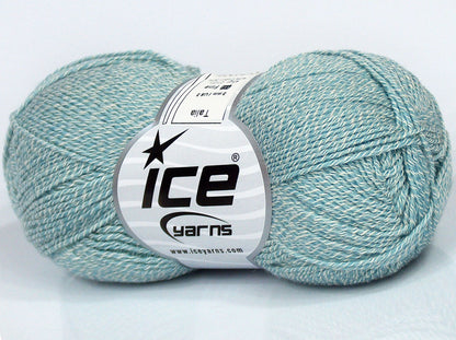 Lot of 8 Skeins Ice Yarns TALIA (40% Cotton 30% Viscose) Yarn Light Turquoise