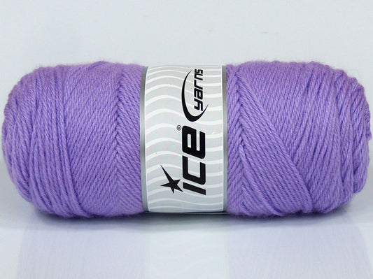 Lot of 3 x 100gr Skeins Ice Yarns SALE PLAIN Hand Knitting Yarn Lilac