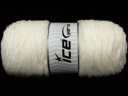 Lot of 4 x 100gr Skeins Ice Yarns SALE PLAIN Hand Knitting Yarn White
