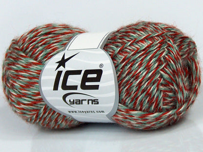 Lot of 6 Skeins Ice Yarns SALE SELF-STRIPING Yarn Orange Green White