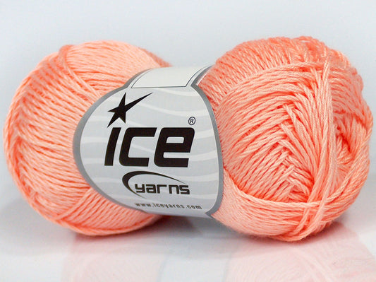 Lot of 6 Skeins Ice Yarns SALE PLAIN Hand Knitting Yarn Salmon