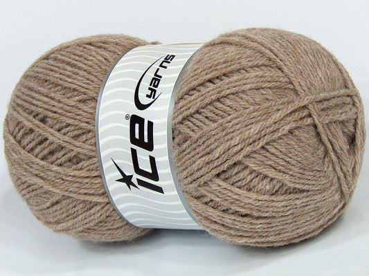 170 gr ICE YARNS SALE WINTER (50% Wool) Hand Knitting Yarn Light Camel