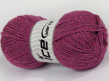 Lot of 4 x 85gr Skeins Ice Yarns SALE SELF-STRIPING Yarn Pink Grey