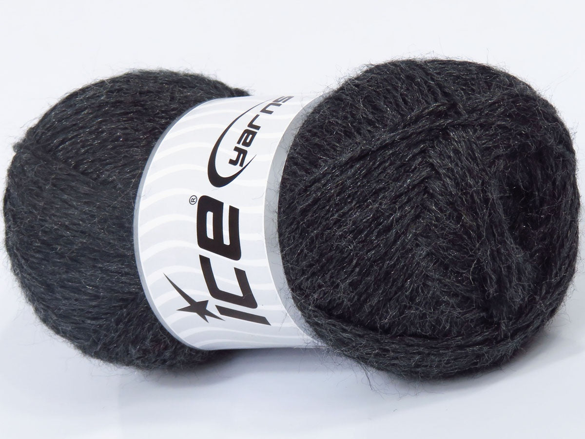 Lot of 4 x 100gr Skeins Ice Yarns SALE PLAIN Yarn Anthracite Black