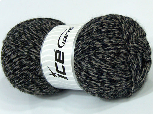 Lot of 4 x 100gr Skeins Ice Yarns CUSTOM BLEND Hand Knitting Yarn Black Grey