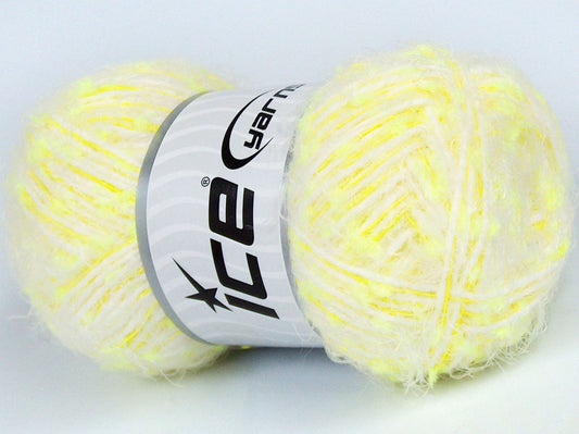Lot of 4 x 100gr Skeins Ice Yarns CUSTOM BLEND Yarn Neon Green White