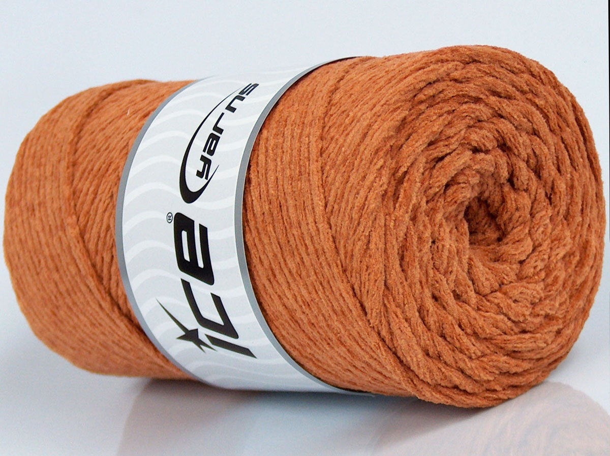 250 gr ICE YARNS MACRAME CHENILLE (100% MicroFiber) Yarn Light Orange