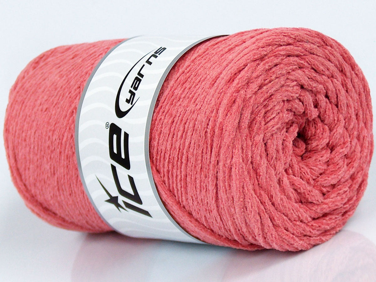 250 gr ICE YARNS MACRAME CHENILLE (100% MicroFiber) Yarn Light Salmon