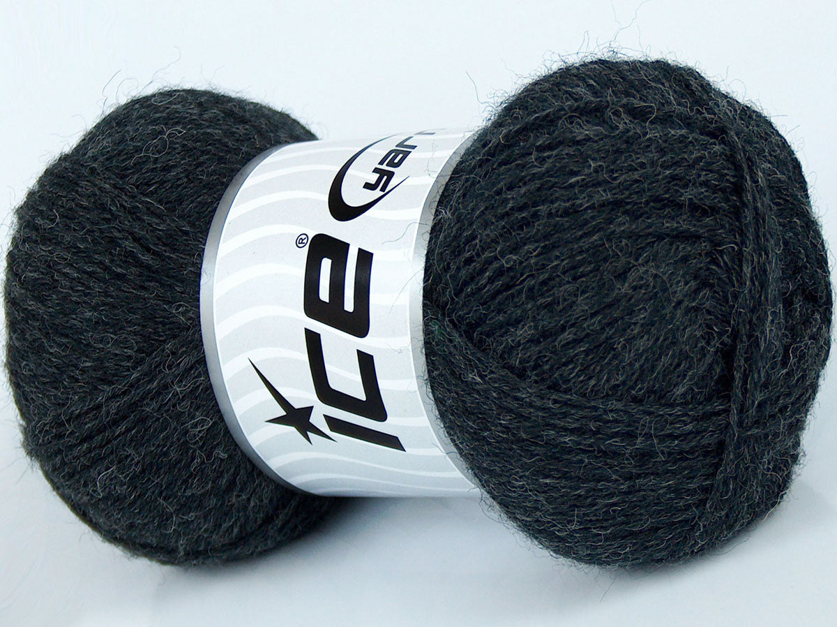 Lot of 8 Skeins Ice Yarns SOCKENWOLLE UNI (75% Superwash Wool) Yarn Anthracite Black