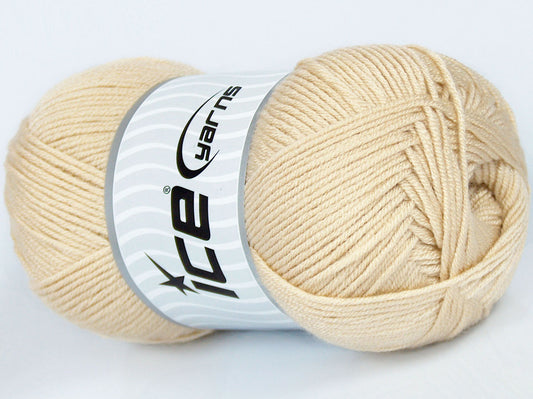Lot of 4 x 100gr Skeins Ice Yarns ANTIPILLING BABY Hand Knitting Yarn Beige