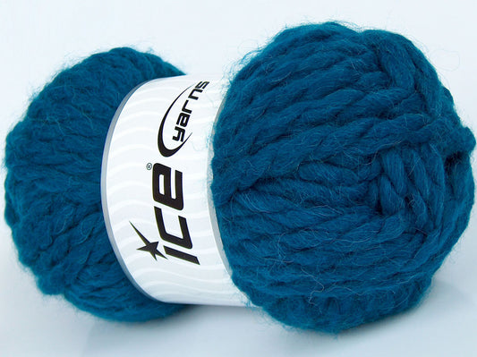 Lot of 4 x 100gr Skeins Ice Yarns SALE WINTER (50% Wool) Yarn Dark Turquoise