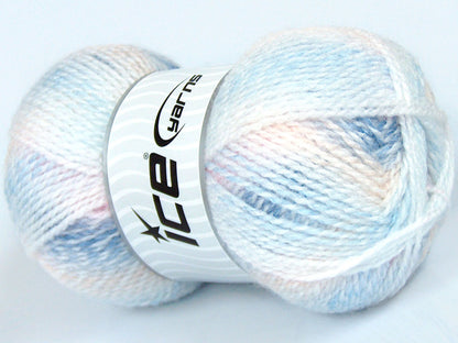 Lot of 4 x 100gr Skeins Ice Yarns SALE SELF-STRIPING Yarn Pink Shades Blue Shades