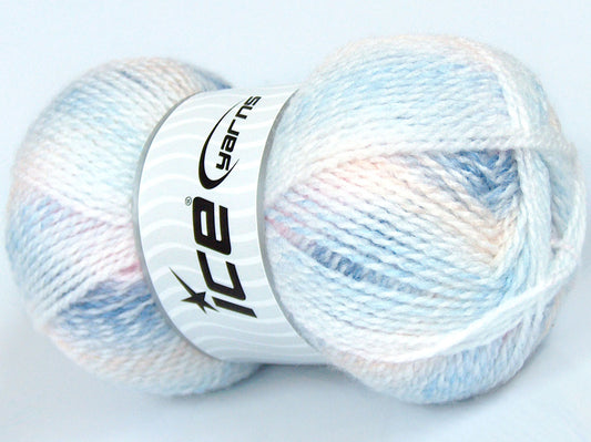 Lot of 4 x 100gr Skeins Ice Yarns SALE SELF-STRIPING Yarn Pink Shades Blue Shades