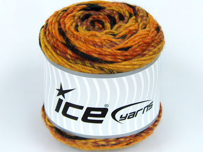 Lot of 2 x 140gr Skeins Ice Yarns CAKES ICA Yarn Gold Shades Black