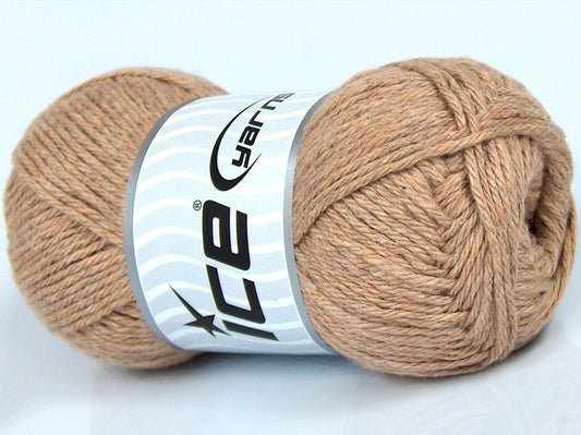 Lot of 3 x 100gr Skeins Ice Yarns PUNE (100% Cotton) Yarn Light Camel