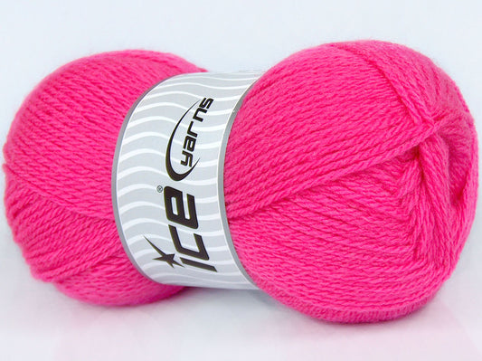 Lot of 3 x 120gr Skeins Ice Yarns SALE PLAIN Hand Knitting Yarn Pink