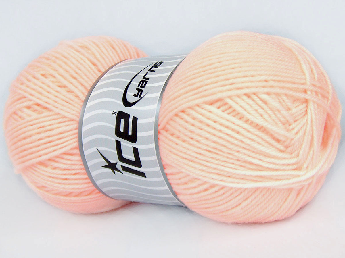 Lot of 3 x 100gr Skeins Ice Yarns SALE PLAIN Hand Knitting Yarn Light Orange