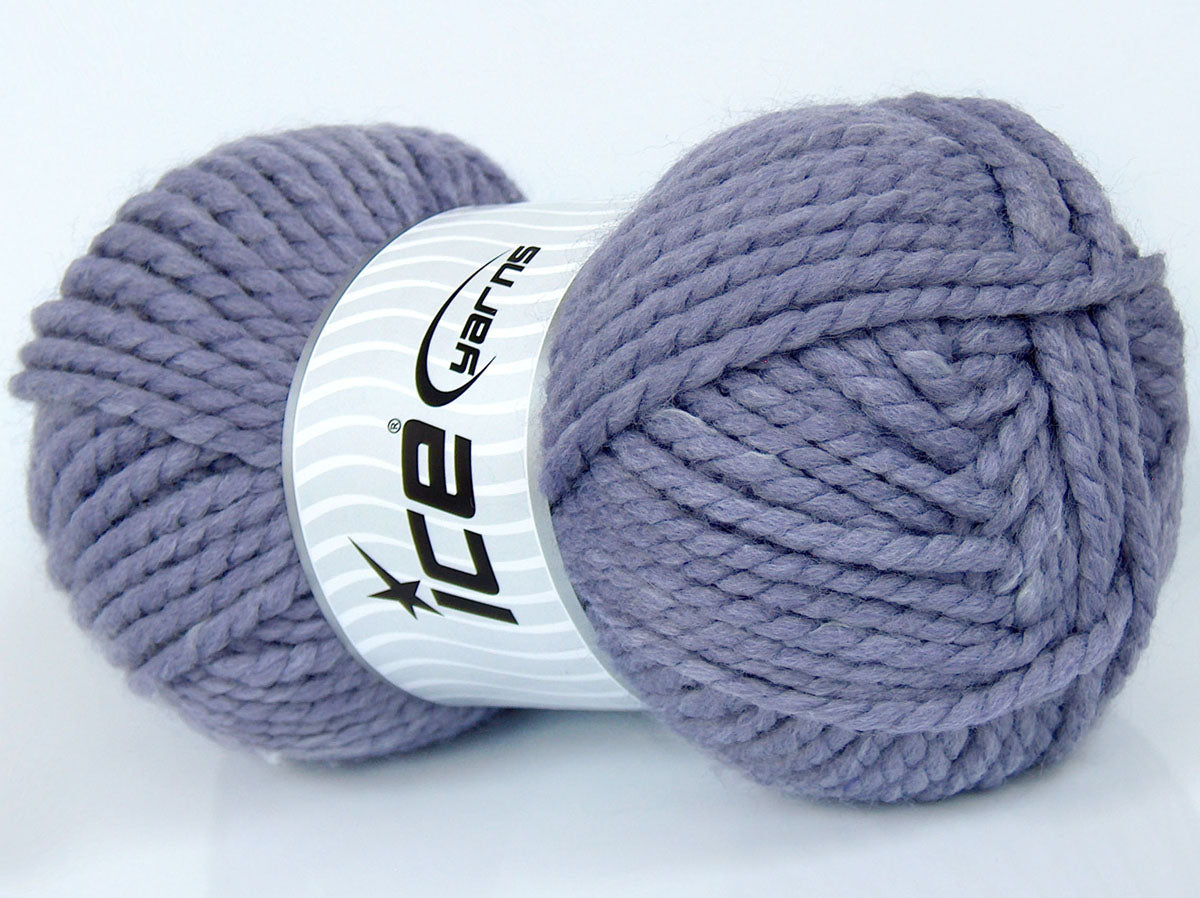Lot of 3 x 140gr Skeins Ice Yarns ZARATE (10% Wool) Hand Knitting Yarn Lilac