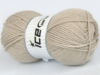 Lot of 3 x 120gr Skeins Ice Yarns SALE PLAIN Hand Knitting Yarn Beige