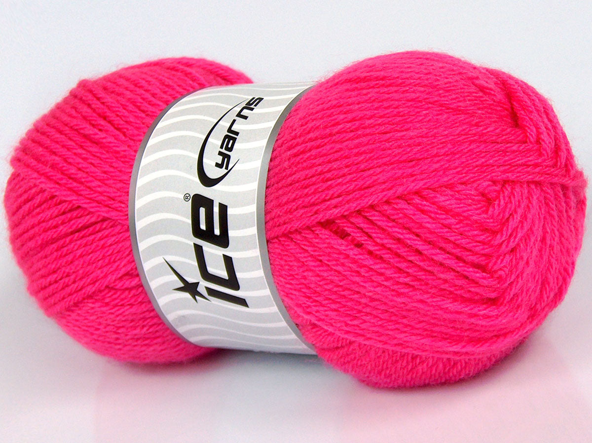 Lot of 3 x 125gr Skeins Ice Yarns SALE PLAIN Hand Knitting Yarn Pink
