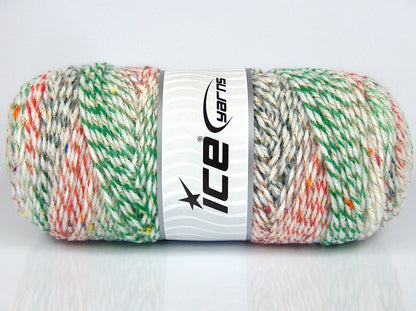 Lot of 2 x 140gr Skeins Ice Yarns SALE METALLIC Yarn White Orange Green Blue Lilac
