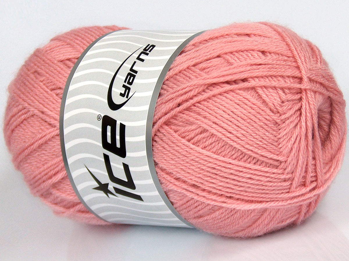 280 gr ICE YARNS SALE PLAIN Hand Knitting Yarn Pink