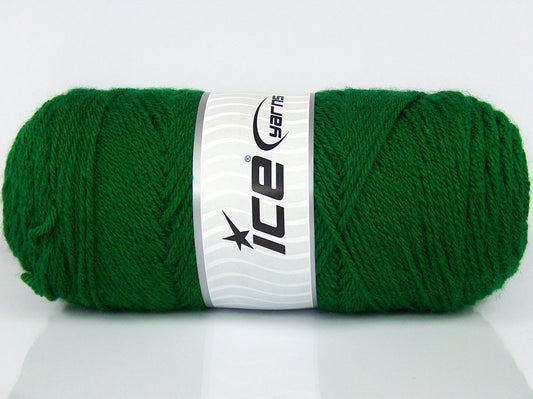 Lot of 2 x 170gr Skeins Ice Yarns CHICLAYO Hand Knitting Yarn Dark Green