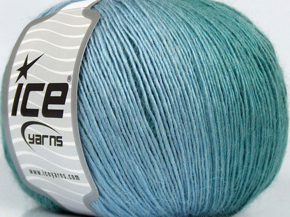 Lot of 2 x 100gr Skeins Ice Yarns SALE WINTER (10% Mohair 40% Wool) Yarn Blue Shades Green Shades