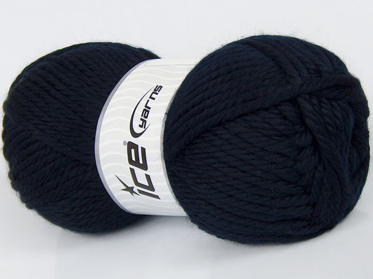 Lot of 2 x 235gr Skeins Ice Yarns SALE PLAIN Hand Knitting Yarn Dark Navy