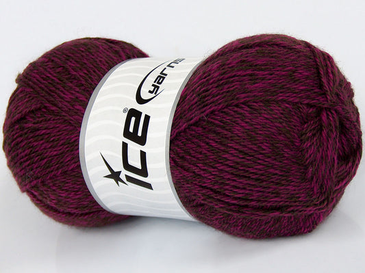 Lot of 4 x 90gr Skeins Ice Yarns SALE SELF-STRIPING Yarn Fuchsia Dark Green