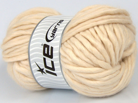 200 gr ICE YARNS SALE LUXURY-PREMIUM (100% Wool) Hand Knitting Yarn Cream