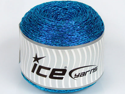 250 gr ICE YARNS CAKES METALLIC PAPER Hand Knitting Yarn Turquoise