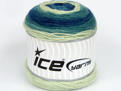 Lot of 2 x 150gr Skeins Ice Yarns SALE CAKES YARN Yarn Blue Shades Green Shades