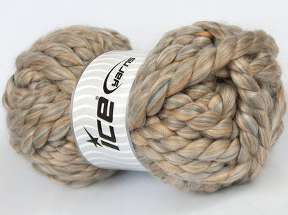 230 gr ICE YARNS SALE WINTER (50% Wool) Yarn Grey Shades Beige Shades