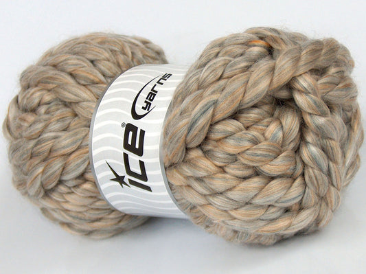 230 gr ICE YARNS SALE WINTER (50% Wool) Yarn Grey Shades Beige Shades