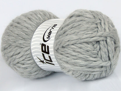Lot of 2 x 195gr Skeins Ice Yarns SALE WINTER (5% Mohair 45% Wool) Yarn Light Grey