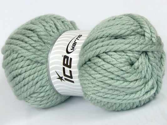 Lot of 2 x 230gr Skeins Ice Yarns SALE PLAIN Hand Knitting Yarn Mint Green