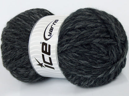 Lot of 2 x 150gr Skeins Ice Yarns SALE WINTER (10% Mohair 40% Wool) Yarn Anthracite Black