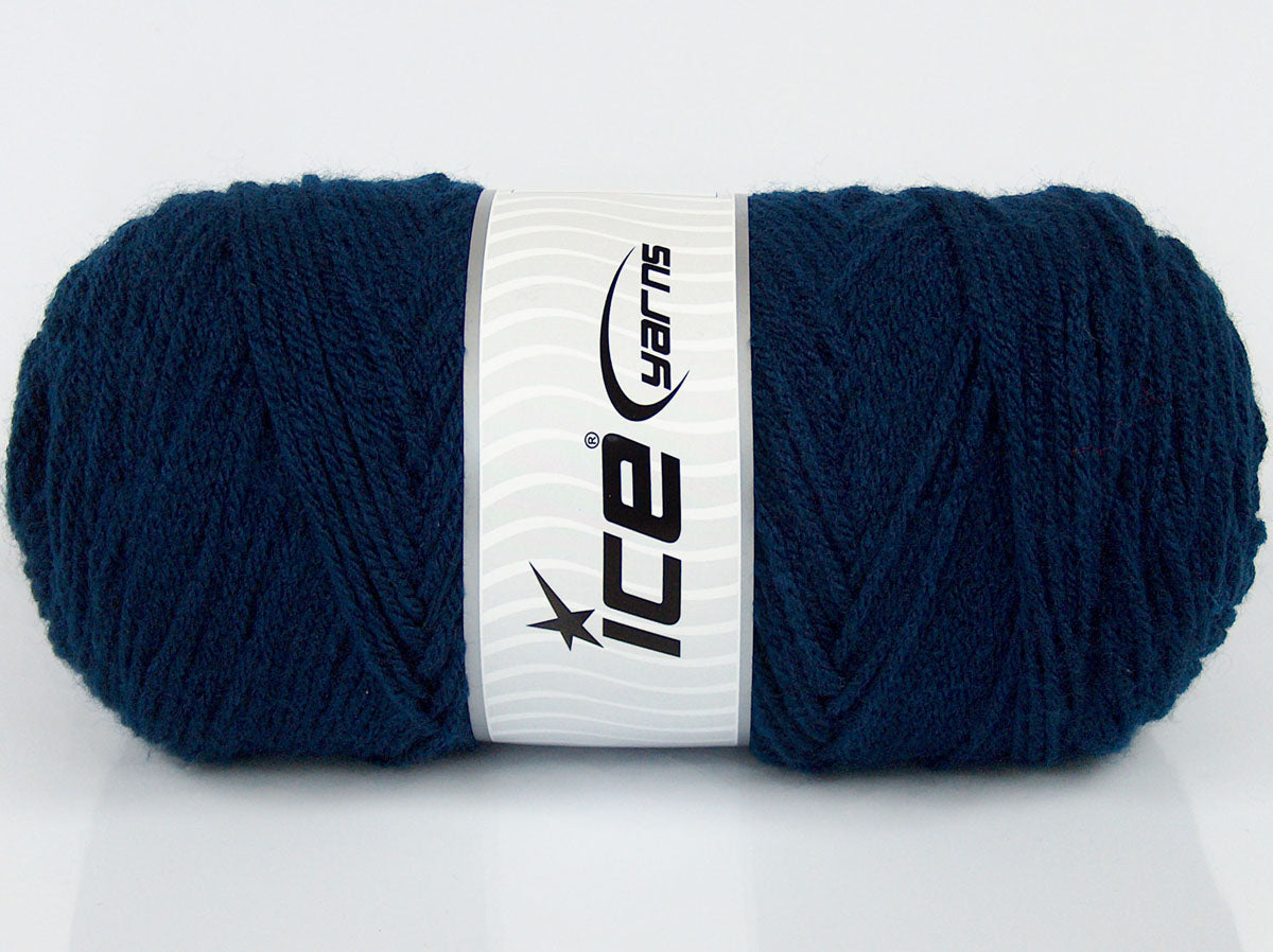 Lot of 2 x 185gr Skeins Ice Yarns SALE PLAIN Hand Knitting Yarn Navy