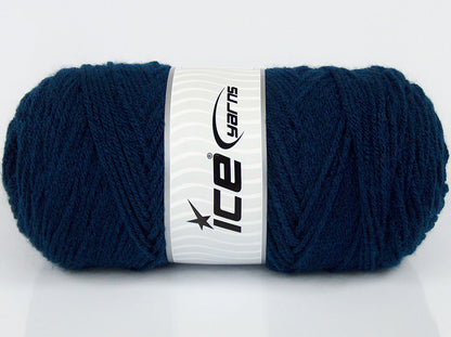 Lot of 2 x 185gr Skeins Ice Yarns SALE PLAIN Hand Knitting Yarn Navy